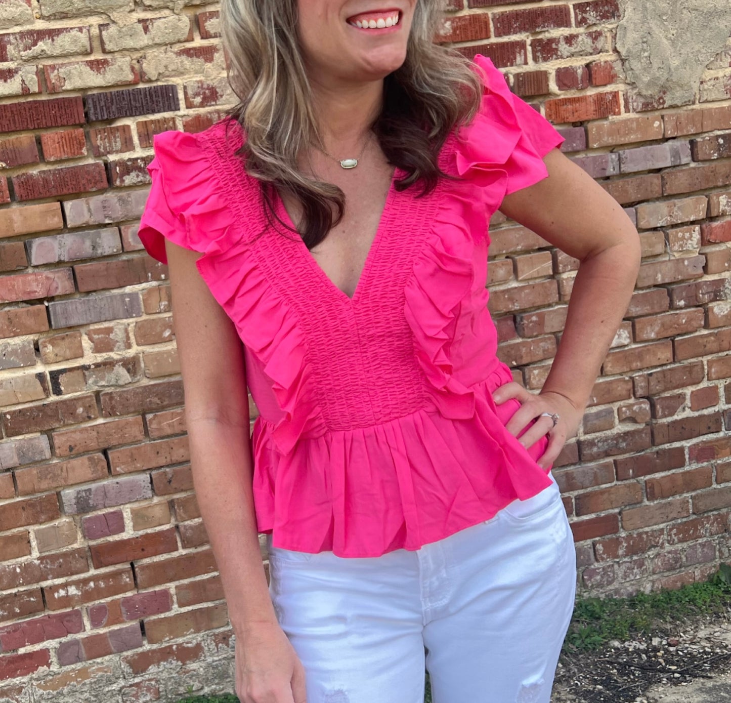 Ruffle Peplum Top