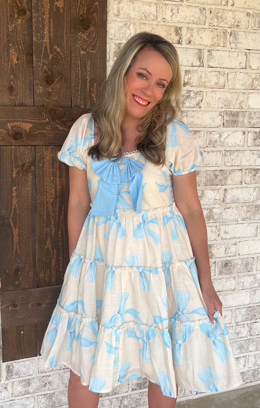 Bow Print Dress